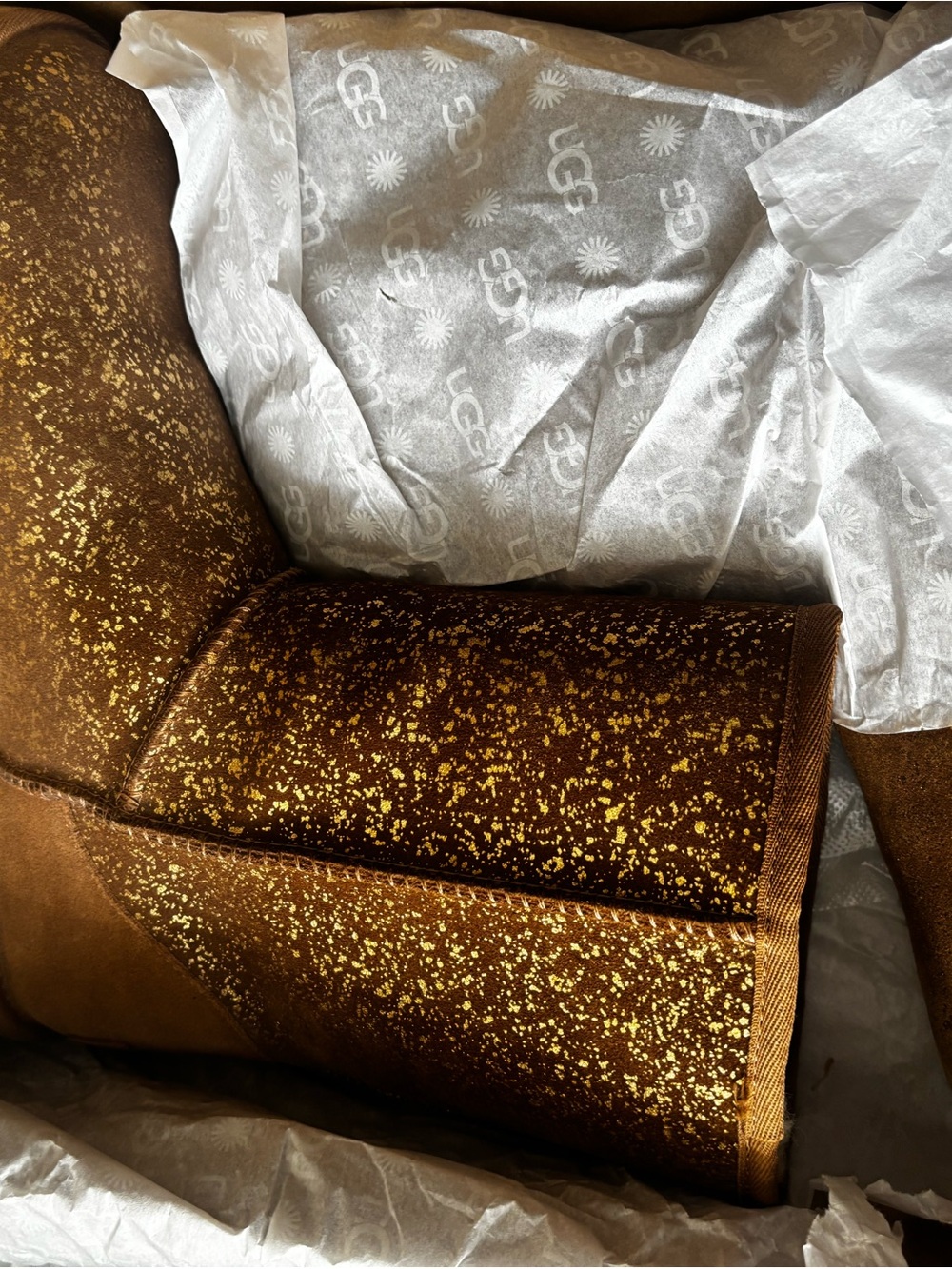 UGG Metallic Gold Speckled Boot